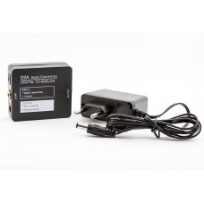 Цифро - аналоговый оптический и коаксиальный RCA / Toslink  аудио конвертер с блоком питания