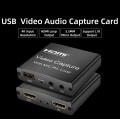 HDMI в USB 2.0 внешняя видео карта видеозахвата c микрофонным входом и выходом на наушники для ноутбука ПК, адаптер оцифровка запись ХДМІ в ЮСБ (HDMI Video Capture USB2.0 AY103_Mic / line)