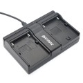 Для Sony NP-F550/750/960 - Двойное USB цифровое аккумуляторное зарядное устройство 