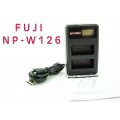Для Fuji Fujifilm NP-W126 - Двойное USB цифровое аккумуляторное зарядное устройство 