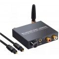 Аудио конвертер / декодер звука с цифрового digital оптического SPDIF Toslink Bluetooth в аналоговый 2.0 RCA тюльпаны стерео переходник 3.5 джек з Блютуз ( DAC062 )