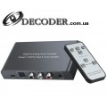 Цифро аналоговый преобразователь конвертер аудио декодер цифрового звука с пультом spdif optical toslink audio digital ЦАП CIRRUS LOGIC 8416 в 2.0 стерео AUX ( DAC067 )