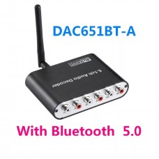 ЦАП Bluetooth 5.1 аудиодекодер конвертер оптический SPDIF коаксиальный Dolby AC3 DTS цифрового аудио звука в аналоговый 6 RCA з Блютуз