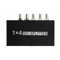 Разветвитель сплиттер SDI 1 х 4, splitter SDI 1 на 4 выходные порты, Поддержка SD, HD для видеонаблюдения ( SDI 1х4 )