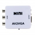 Адаптер video AV в VGA конвертер аудіо відео сигналу AV2VGA перетворювач RCA тюльпани на ВГА перехідник (AV2VGA)