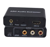 Адаптер HDMI ARC перетворювач екстрактор конвертер аудіо звуку в 5.1 Toslink / Коаксіальний + Аналоговий стерео 2.0 RCA тюльпани / міні джек 3.5 мм