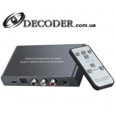 Цап конвертер аудіо декодер цифрового звуку з пультом spdif optical toslink audio digital ЦАП CIRRUS LOGIC 8416 в 2.0 стерео AUX (DAC067)