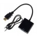 Конвертор - перетворювач сигналу HDMI на VGA з аудіо кабелем з дозволом до 1080P