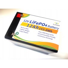 Акумулятор LiFePo4, 12V 12А батарея FLLYROWER літій-залізо-фосфатий BMS battery