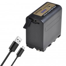 Акумулятор батарея DuraPro з USB зарядкою для SONY NP-F960 / NP-F970 для відео світла
