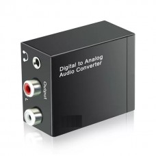 Аудіо конвертер декодер звуку з цифрового оптичного Toslink S/PDIF оптичного в аналоговий 2.0 стерео ЦАП (PC-1)