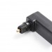 Перехідник Toslink 90 градусів поворотний коннектор для оптичного цифрового SPDIF аудіо кабелю адаптер 360 обертається